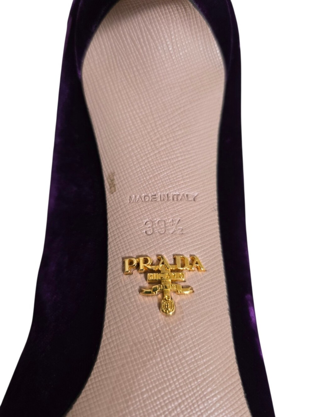 Prada Velvet Heels in Royal Purple Size 9.5 - Picture 8 of 9